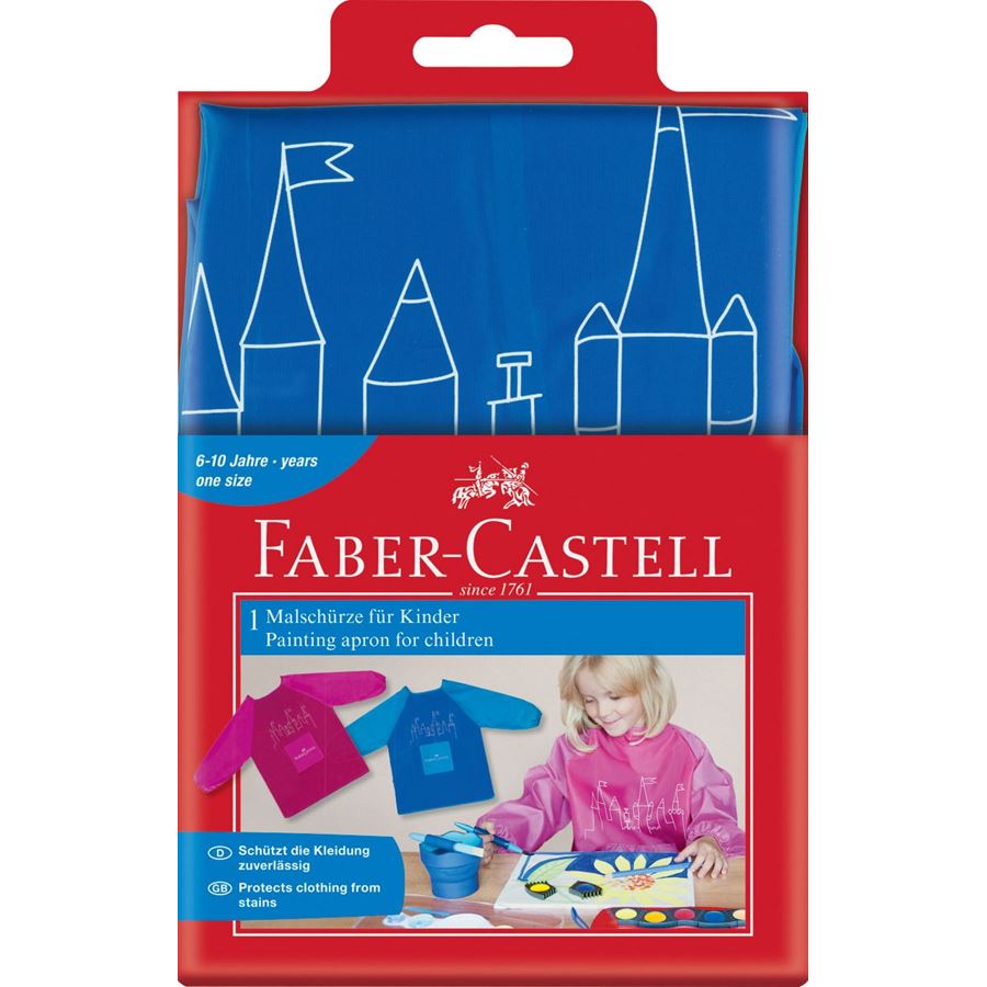 Faber-Castell - Child's painting apron coloured assorted Berry/Blue