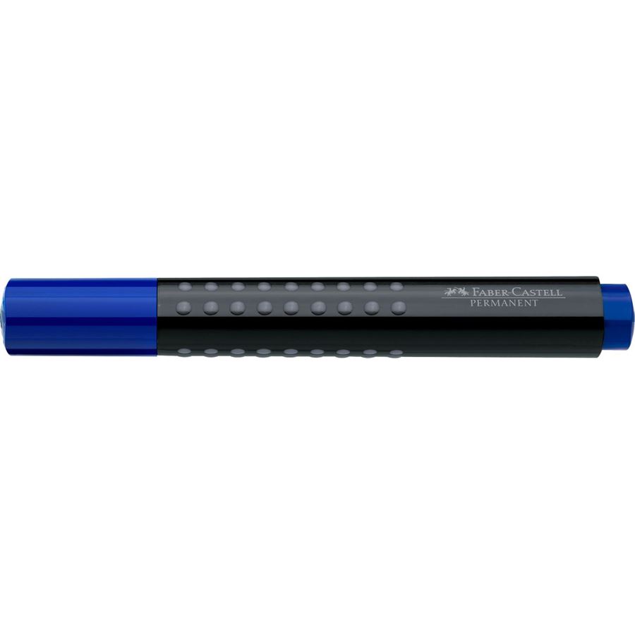 Faber-Castell - Grip Marker Permanent, chisel tip, blue