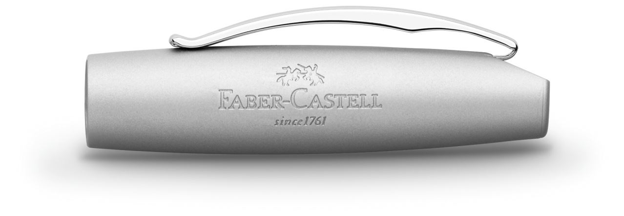 Faber-Castell - Essentio Metal fountain pen, M, silver shiny