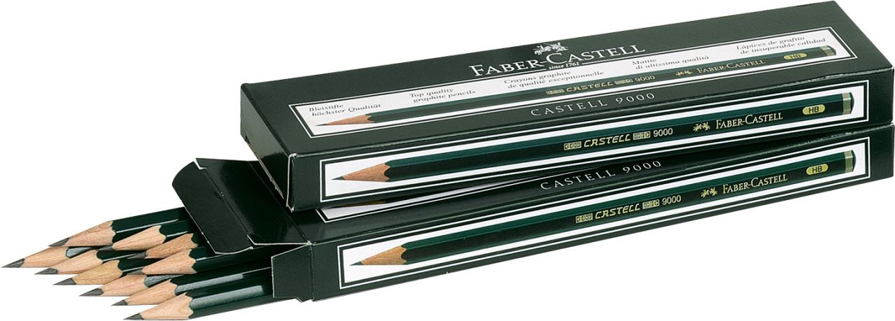 Faber-Castell - Castell 9000 graphite pencil, HB
