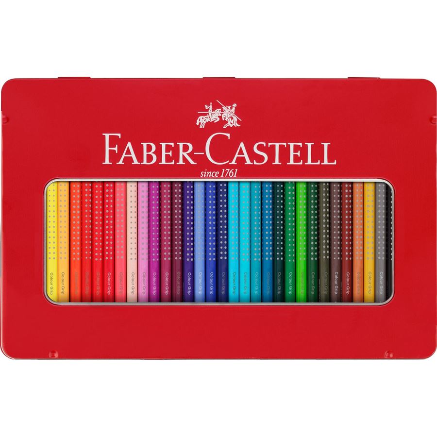 Faber-Castell - Colour Grip colour pencil, tin of 36