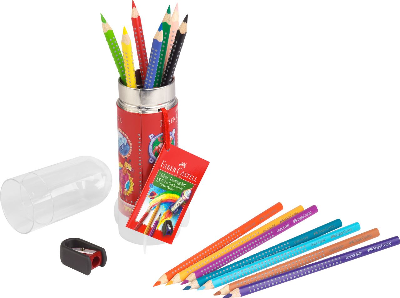 Faber-Castell - Colour Grip colouring set Rocket, 16 pieces