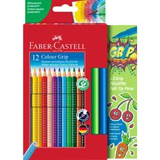 Faber-Castell - Colour Grip colour pencils, cardboard wallet, 14 pieces