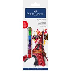Faber-Castell - Starter set Acrylic colours, wallet of 12, 12x 12 ml tube