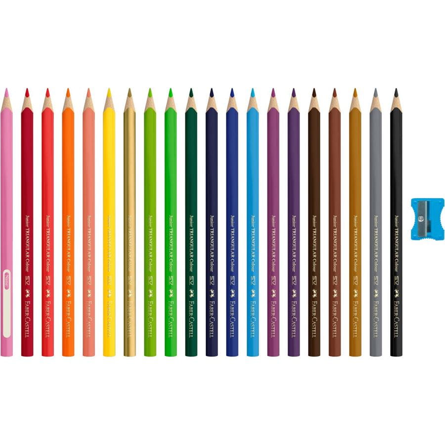 Faber-Castell - Junior Triangular colour pencil pack of 20