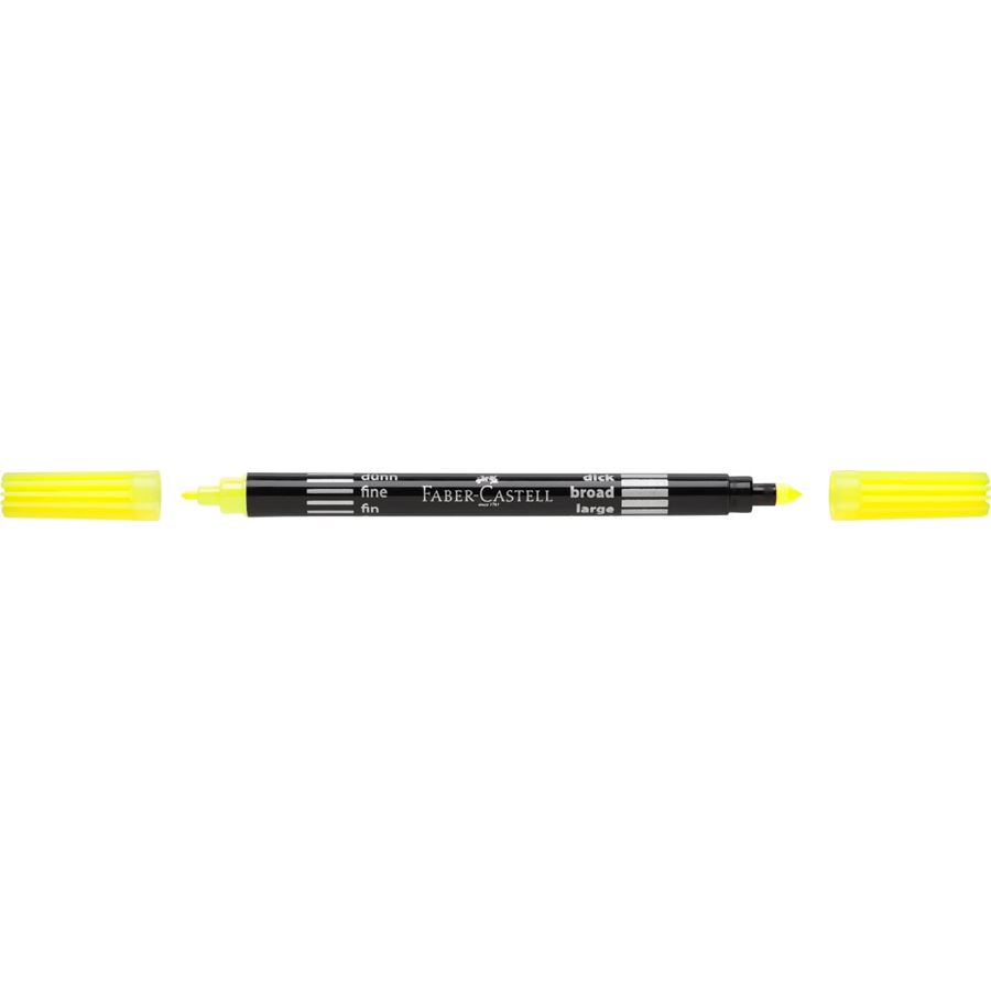 Faber-Castell - Double-ended felt tip pen, neon, cardboard wallet of 10