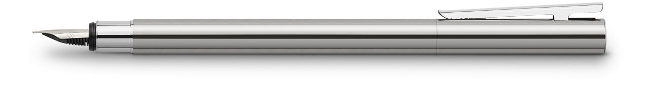 Faber-Castell - Neo Slim Stainless Steel fountain pen, EF, silver shiny