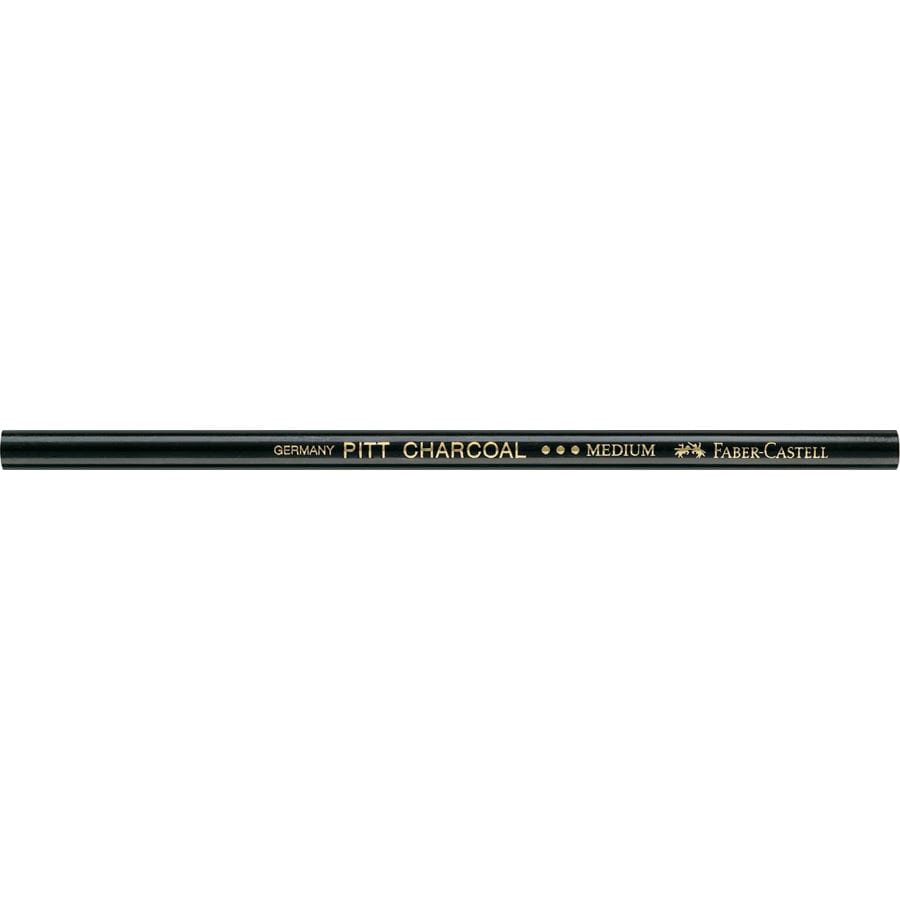 Faber-Castell - Pitt natural charcoal pencil, oil-free, black medium