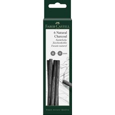Faber-Castell - Pitt natural charcoal stick, 6-11 mm