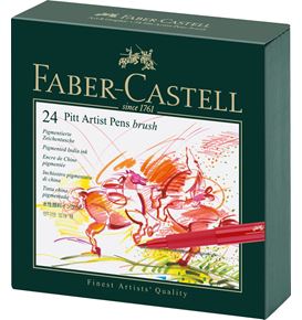 Faber-Castell - Pitt Artist Pen Brush India ink pen, studio box of 24