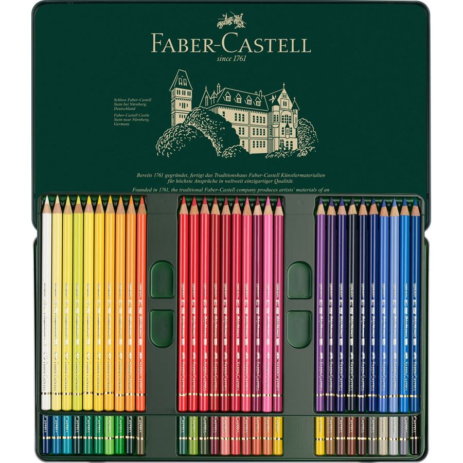 Faber-Castell - Polychromos colour pencil, tin of 60
