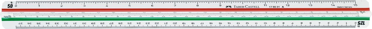 Faber-Castell - Reduction scale 853HP/A, triangular, 30 cm