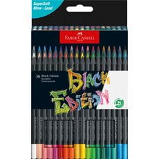 Faber-Castell - Black Edition colour pencil, cardboard box of 36