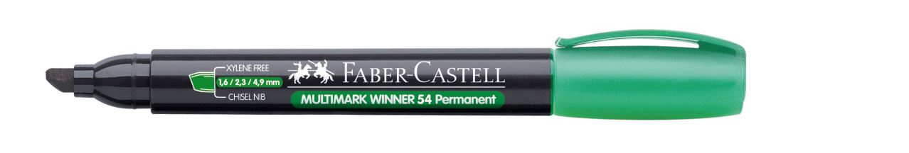 Faber-Castell - Multimark Winner 54 permanent marker, chisel tip, green