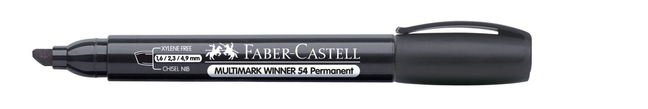 Faber-Castell - Multimark Winner 54 permanent marker, chisel tip, black