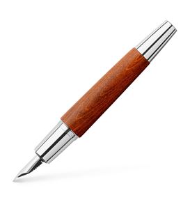 Faber-Castell - e-motion wood fountain pen, F, reddish brown